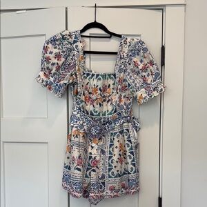 Farm Rio NWT Romantic Bandanas Romper
